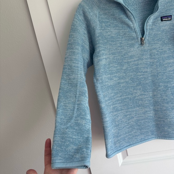 Girls XL (14) Patagonia Blue Better Sweater 1/4 Zip Fleece Pullover - Picture 6 of 7